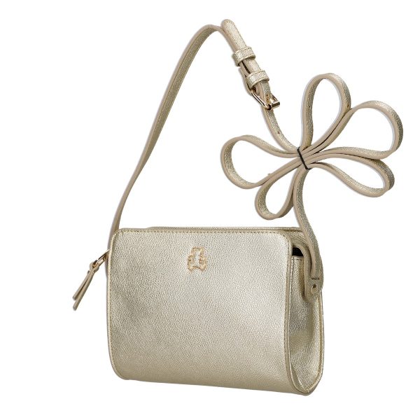 Poseta mini casual de dama din piele eco auriu tip postas Lulu Castagnette BSDJCA2103148 6