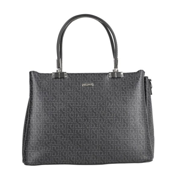Geanta casual piele eco neagra cu maner si buzunare suplimentare David Jones BSDJCA2108317 6