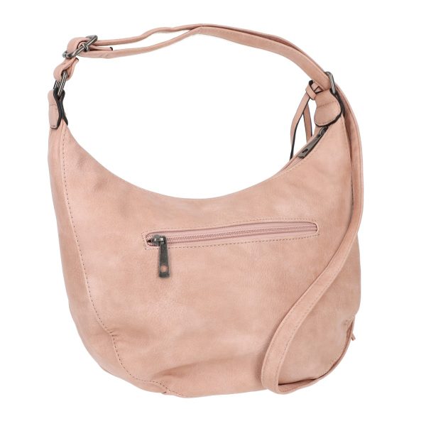 geanta dama casual roz cu franjuri din piele ecologica turbo bags bsca2101173 3