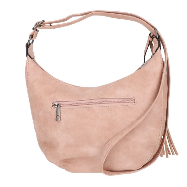 geanta dama casual roz cu franjuri din piele ecologica turbo bags bsca2101173 4