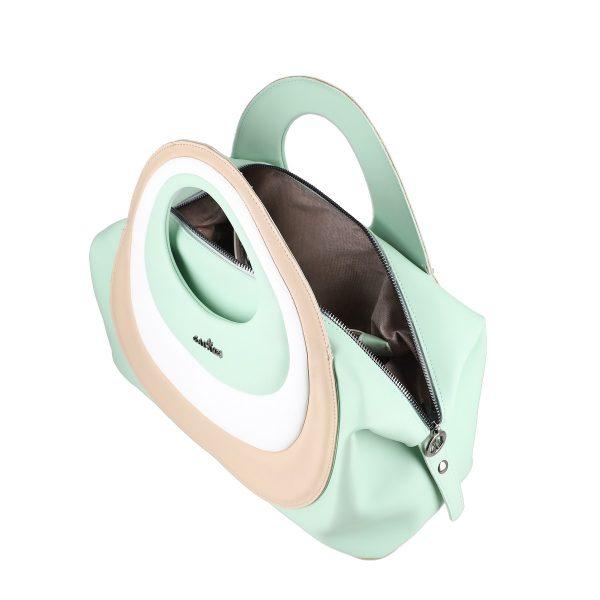 Geanta casual dama piele ecologica verde impermeabila cu manere si buzunare Galanti BS041CNT2205393 5
