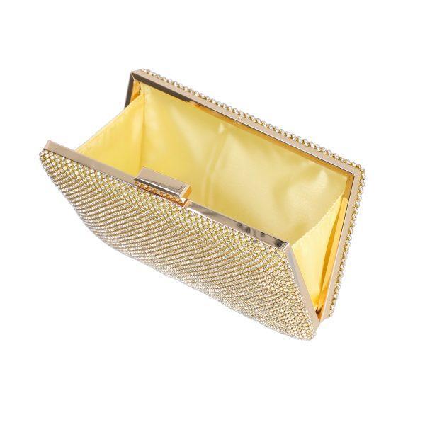 geanta dama de ocazie clutch cu cristale auriu denise bs989hd2207018 1 1