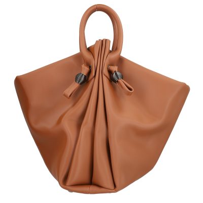 Genti Casual - Geanta mini shopper dama piele ecologica maro impermeabil model tip sac cu maner Galanti BSGLCA2111027