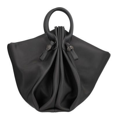 Genti Dama - Geanta mini shopper femei piele eco neagra impermeabila model tip sac cu maner Galanti BSGLCA2111025