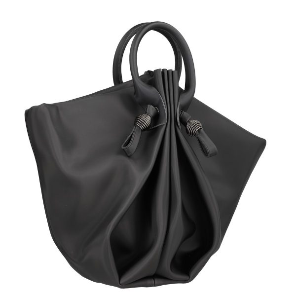 Geanta mini shopper femei piele eco neagra impermeabila model tip sac cu maner Galanti BSGLCA2111025 3