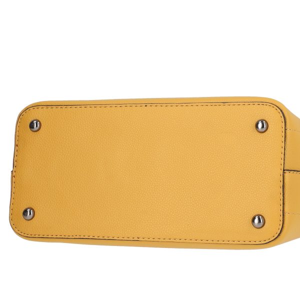 Set geantă casual galben cu portofel din piele ecologică BSSET2202003 7