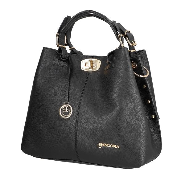 set geanta dama casual neagra cu portofel din piele ecologica bspaset2109100 3