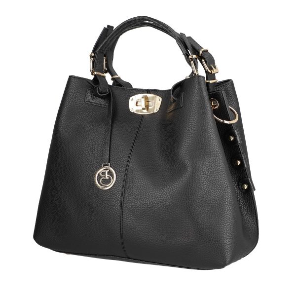 set geanta dama casual neagra cu portofel din piele ecologica bsset2204034 3