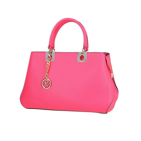 set geanta dama roz cu maner si portofel din piele ecologica bernadette bsset2205209 2 1