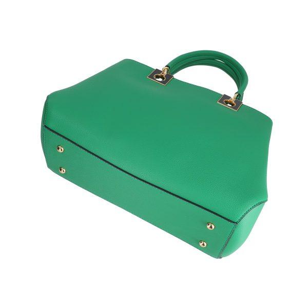 set geanta dama verde cu maner si portofel din piele ecologica bernadette bsset2205206 5 1