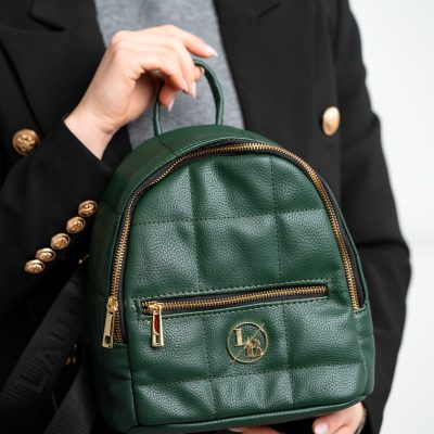 Rucsac mini femei din piele ecologică verde Laura Biaggi BS319MG2208271