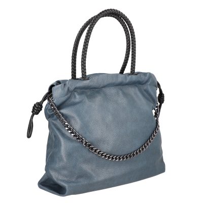 Geanta shopper - Geantă damă Shopper albastră talie mare tip sac din piele ecologică MariaC BS118SH2208444