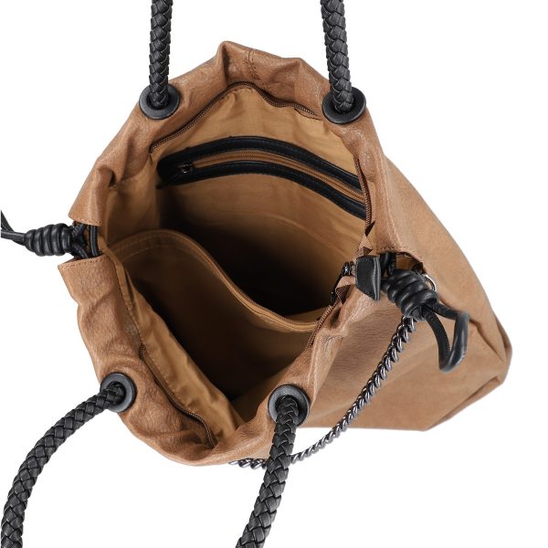 Geantă damă Shopper kaki talie mare tip sac din piele ecologică MariaC BS118SH2208441 5