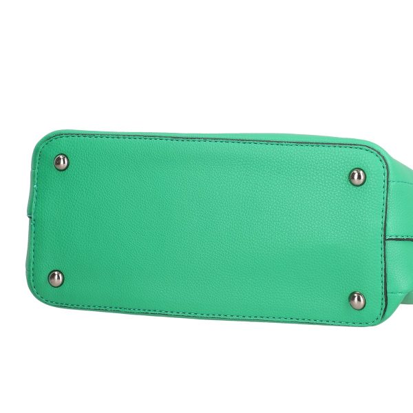 Set geantă casual verde cu portofel din piele ecologică BSSET2209041 5