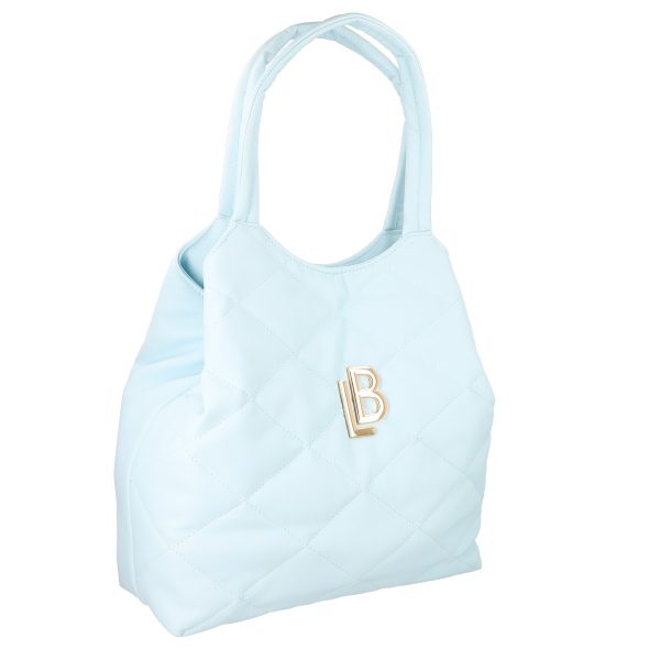 Geanta Shopper din piele eco aspect matlasat albastru cu un compartiment Laura Biaggi BS1233G2301020 5