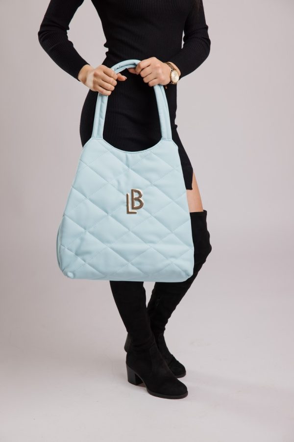 Geanta Shopper din piele eco aspect matlasat albastru cu un compartiment Laura Biaggi BS1233G2301020 3