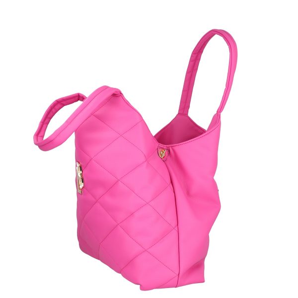 Geanta Shopper din piele eco aspect matlasat roz cu un compartiment Laura Biaggi BS1233G2301021 6