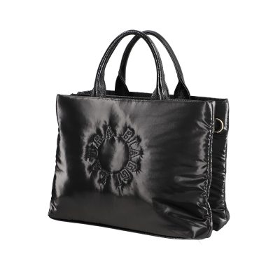 Geanta Neagra - Geanta Shopper pentru femei din material sintetic negru cu doua compartimente Laura Biaggi BS1220G2301029