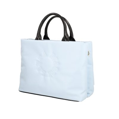 Geanta Albastra - Geanta Shopper pentru femei din piele eco albastru deschis cu doua compartimente Laura Biaggi BS1220G2301027