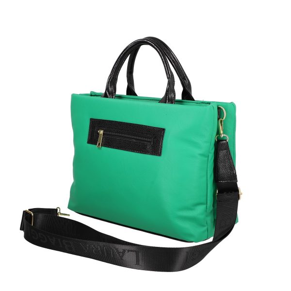 Geanta Shopper pentru femei din piele eco verde cu doua compartimente Laura Biaggi BS1220G2301025 6