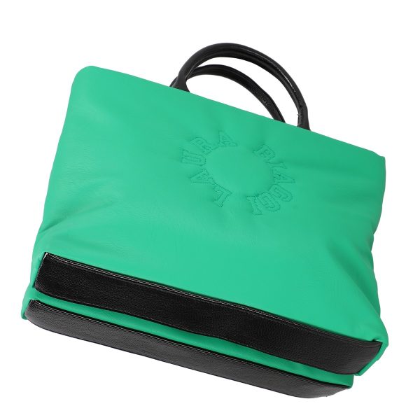 Geanta Shopper pentru femei din piele eco verde cu doua compartimente Laura Biaggi BS1220G2301025 7