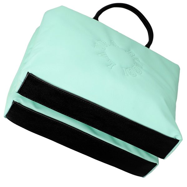 Geanta Shopper pentru femei din piele eco verde deschis cu doua compartimente Laura Biaggi BS1220G2301026 6