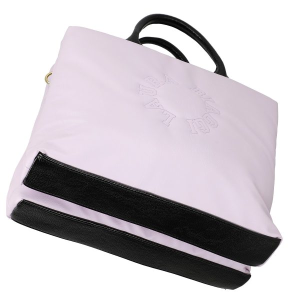 Geanta Shopper pentru femei din piele eco violet deschis cu doua compartimente Laura Biaggi BS1220G2301028 5