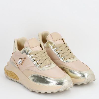 Pantofi Sport Dama - Pantofi sport material textil argintiu cu platforma BS022PSRO2301501