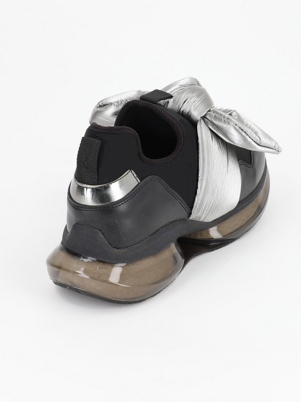 Pantofi Sport Dama din Material Textil Negru cu Gri cu Platforma - BSES881PSRO2301507 5