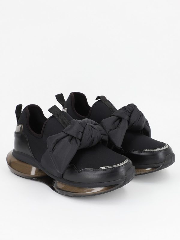 Pantofi Sport Dama - Pantofi sport material textil negru cu platforma BSES881PSRO2301506