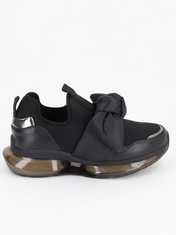 Pantofi sport material textil negru cu platforma BSES881PSRO2301506 4