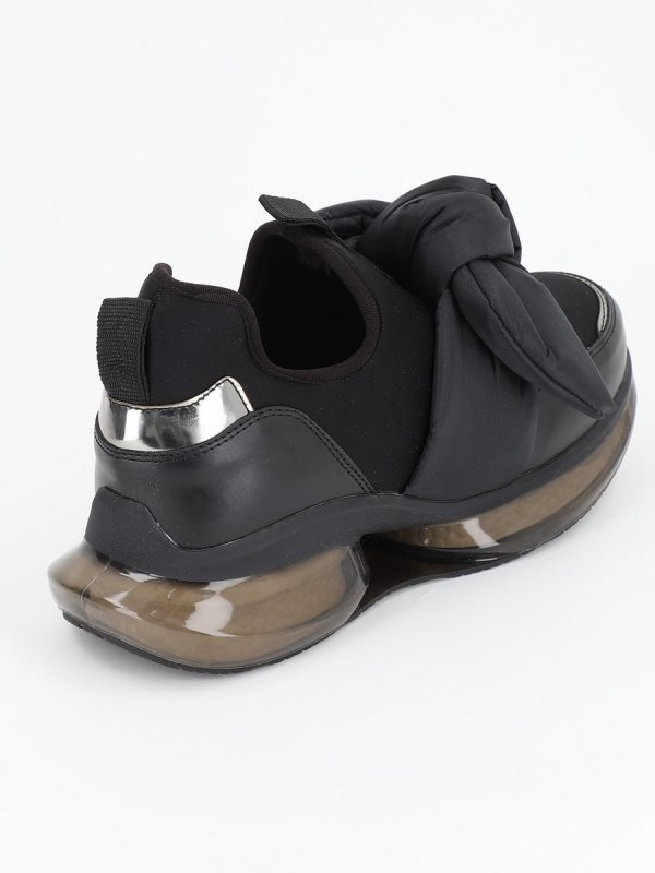 Pantofi Sport Dama cu Platforma Material Textil Negru - BSES881PSRO2301506 5