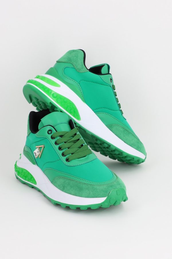 Pantofi sport material textil verde cu platforma BS022PSRO2301502 6