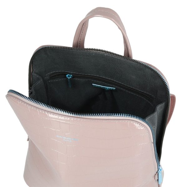 Rucsac dama piele ecologica texturat taupe cu un compartiment David Jones BS6916RU2301207 10