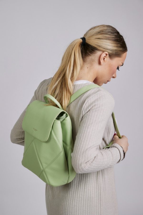 Rucsac Dama Piele Ecologica Verde cu 2 Compartimente - DianaCO BS3324RU2301161 5