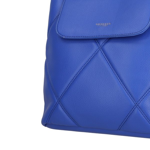 Rucsac Piele Ecologica Pentru Dama Albastru cu 2 Compartimente - DianaCO BS3324RU2301165 8