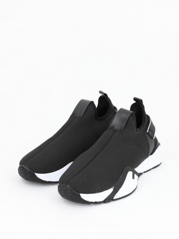 Pantofi Sport din Material Textil Negru cu Talpa Alba - BS044PSRO2301535 5