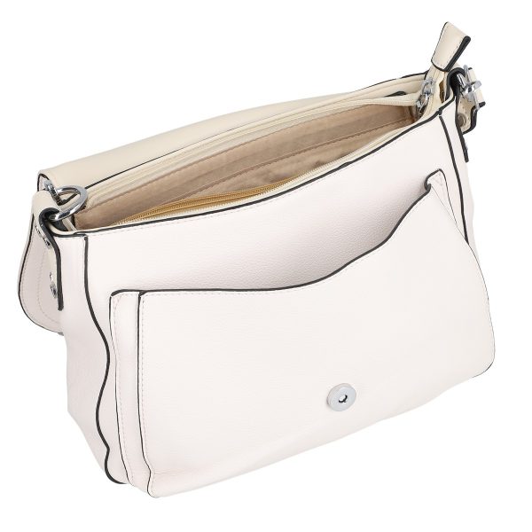 Geanta casual piele ecologica bej tip postas de umar TurboBags BS8677CA2301229 9
