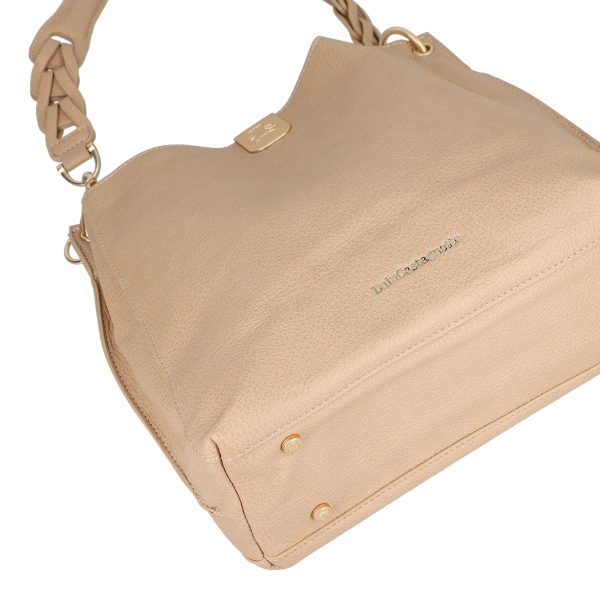 Geanta Bej Piele Ecologica cu Trei Compartimente - Lulu Castagnette BS2301CA2302002 7