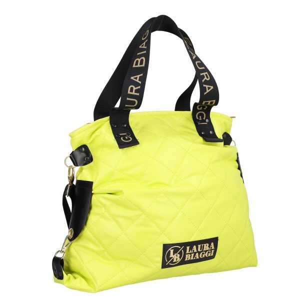 Geanta dama shopper piele ecologică verde lemon Laura Biaggi BS49SH2301266 4