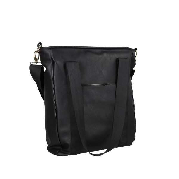 Genti Shopper - Geanta Shopper de dama din piele eco neagra cu bretea Laura Biaggi BS43SH2301267