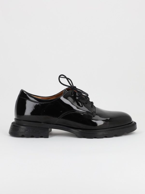 Pantof casual damă piele ecologica negru cu varf rotund BS707P2301595 6