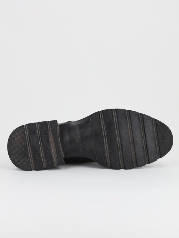 Pantof casual damă piele ecologica negru cu varf rotund BS707P2301595 7