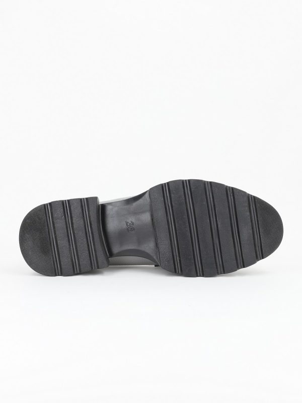 Pantofi Loafers de Dama, Piele Eco, Gri, Varf Rotund - BS702PC2301615 9