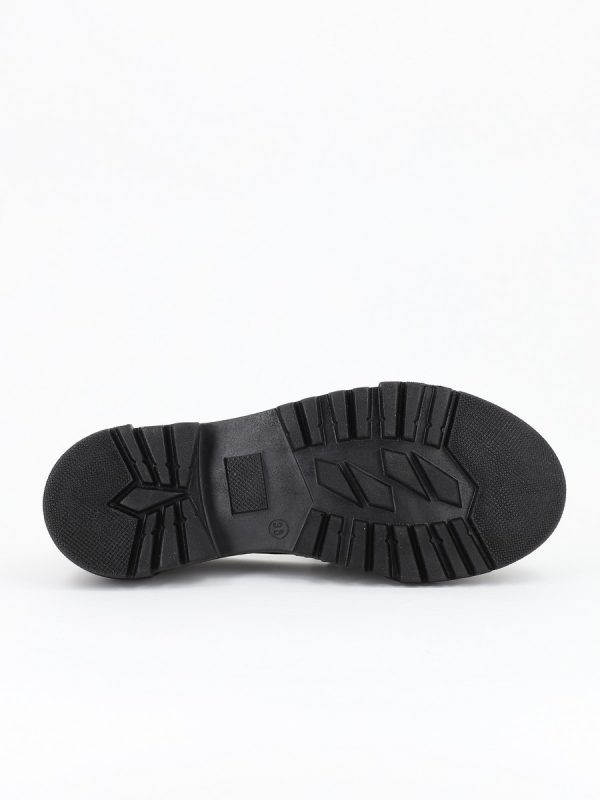Pantofi loafers piele ecologica negru cu varf rotund BS201PC2301605 7