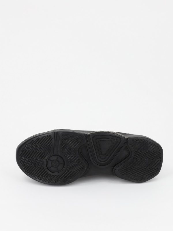 Pantofi sport cu material textil gri cu pietricele BS901PSRO230141 6