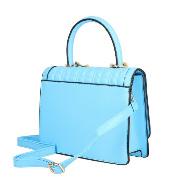 Set geanta dama casual cu gentuta albastru deschis cu maner TurboBags BS8783CA2301223 7