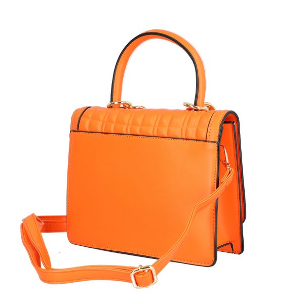 Set geanta dama casual cu gentuta portocaliu cu maner TurboBags BS8783CA2301219 5