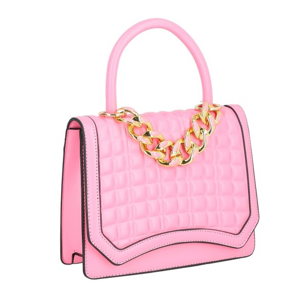 Set geanta dama casual cu gentuta roz deschis cu maner TurboBags BS8783CA2301222 6