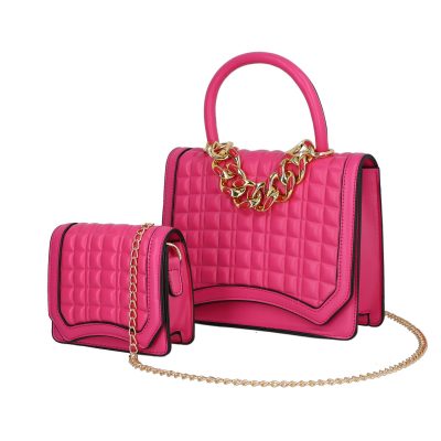 Geanta de Mana - Set geanta dama casual cu gentuta roz cu maner TurboBags BS8783CA2301224